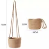 Pflanzgefäße, Töpfe, Garten-Hängepflanzer, handgewebter Hängepflanzer, Pflanzkorb mit Jute-Baumwollschnur, Innen-Blumentopf-Aufbewahrungsorganisator R230621