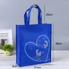 Boodschappentassen 100 Stks/set Gepersonaliseerde Eco Herbruikbare Boodschappentas Non Woven Tote Opvouwbare Handtas Versterkte Basis Gedrukt