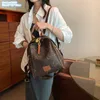 borsa a tracolla da donna all'ingrosso 2 colori semplice zaino casual stampato spesso zaino universitario in pelle resistente all'usura borsa a doppia cerniera zaini moda