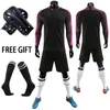 Other Sporting Goods Kids Adult Goalkeeper Uniforms Suit Football Jerseys Men Boy Long Sleeve Soccer Set with socks Shin guards 230626