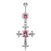 Anéis de botão de umbigo 1 pçs 14G de aço inoxidável borboleta anéis de umbigo de moda feminina piercing de umbigo piercing no corpo jóias rosa 230626