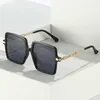 Vente en gros de lunettes de soleil New Xiangjia Modern Glasses Men's Frameless Fashion Custom Big Box Rock Style Trend Sunglasses