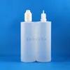 120ML 100 Pieces LDPE Plastic Dropper Bottles With Double Proof Caps semitransparent Vapor Squeezable match white green black color lid Itwd