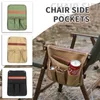 Opbergdozen draagbare stoel armleuning hangende tas slijtage weerstand tuinbenodigdheden zijkantje dubbellaags canvas