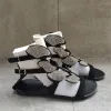 2021, sandalias de diseñador para mujer, zapatillas planas a la moda, mariposa inferior de verano con diamantes de imitación, zapatos informales para exteriores, chanclas de playa 35-43