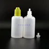 50 ML 100 Pcs/Lot High Quality LDPE Plastic Dropper Bottles With Child Proof Caps and Tips Vapor squeezable bottle short nipple Pqrem