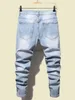 Jeans para hombres 2022 Jeans para hombres Pantalones pitillo rasgados geniales Pantalones de mezclilla delgados elásticos de gran tamaño Hip Hop Bla Blue Casual Jogging Jeans para hombres J230626