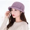 Baretten College Style Young Lady Bucket Hat Panama Female Fishing Sun Outdoor Casual All Match Dames Rolrand