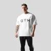 Magliette da uomo Cotone Palestra Manica corta Fitness Maglietta oversize Moda estiva Sciolto Allenamento casual Sport 230625