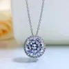 Chains D-color White Diamond Pendant 11.0 High Carbon Collar Chain Simple Wind Female 925 Silver Necklace 38 5