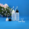 100 Pcs/Lot 10 ML LDPE Plastic Dropper Bottle With Metallic Needle Tip Cap for e-cig Vapor Squeezable Sqjxq