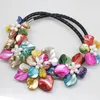 Choker Beauty 50mm-70mm 5Flower Necklace 18inches Baroque Shell Mother Of Pearl Handmade Choisissez la couleur