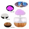 Other Home Garden Mushroom Air Humidifier Rain Cloud Design Colorful Night Light Aroma Diffuser USB Air Diffuser Mist Maker Machine HOME 400ml 230625