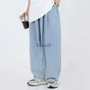 Męskie dżinsy 2022 Męski Hiphop Trend mody swobodne spodnie Duże kombinezony umyte luźne dżinsy Blablue Kolor Wymiarowe spodnie J230626