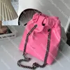 Sac seau grande capacité sac poubelle design Vintage femmes couleur unie chaîne sacs à bandoulière sac à main de haute qualité