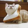 Cat Costumes Pet Dog Cats Puppy Cartoon Soft Toast Bread Shape Collar Scarf Headwear Props