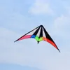 Drachenzubehör kommt an, 48 Zoll Rainbow Professional Dual Line Lenkdrachen mit Griff und Leine Good Flying Factory Outlet 230625