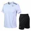 Fatos de treino masculinos Conjuntos de corrida masculinos Ternos de esportes de verão Roupas esportivas Roupas esportivas Academia Fitness Treino Conjuntos de esportes de treinamento masculino 5XL 230625