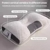 Pillow Ergonomic To Help Sleep Protect The Neck Knitted Cotton Orthopedic Soy Fiber Pillows Bedding w 3D Massage 230626