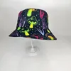 Bonnets Homme Fluorescent Champignon Pliable Réversible Visière Coupe-Vent Street Bucket Hat