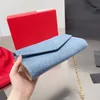 Bolsos de diseñador superior Bolso de lujo de mezclilla Bolsos de hombro con cadena para mujer Bolso de mujer Compras Carteras cilíndricas de moda