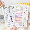 Daily Task Planning Board Students Self-Discipline Punch Card Device Detachable Chores Checklist Schedule Memo Memorandum Boards