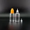 100 stycken 30 ml Pet Plastic Droper Bottle With Child Proof Safe Caps and Nipples Squeezable GRFIB