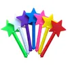 LED Light Sticks Flash Five Pointed Star Glow Stick LED-stick femspetsig stjärna lyser upp blinkande trollstav prinsessa tjej gåva fest födelsedag leveranser 230625