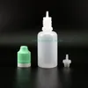 30ML 100PCS/Lot Plastic Dropper Bottle With Double Proof tamper evident & Child Safe Caps for E cig Runvf