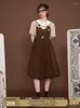 Повседневные платья 2023 Лето Женское персиковое платье-комбинация с вышивкой ручной работы
