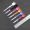 Portachiavi per autodifesa portachiavi con coltello di design mini coltelli tascabili coltello pieghevole in acciaio portachiavi caccia da campeggio all'aperto tattico