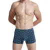 Underpants 4 PCS Мужчина сексуальное нижнее белье лето Maillot de Bain Boy Underpant Костюмы боксерские шорты сплошной цвето