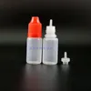 100 Uds 8 ML LDPE frascos cuentagotas de plástico seguros para niños con tapas resistentes a los niños puntas apretar pezón largo Emsao