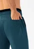 LU Yoga shorts pantalons de sport pour hommes sangle lâche pantalon à séchage rapide respirant poche zippée Fitness course pantalon d'entraînement