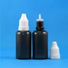 100セット1オンス30mlプラスチックドロッパーブラックボトルタンパープルーフキャップ長いヒントldpe e​​ Vapor Cig Liquid30ml Uungh