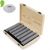 Coin Storage Box With Adjustment Pad 30/50/100PC Adjustable Wooden Commemorative Boxes Coin Capsules Collection Case Holder