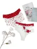 Intimo da donna Plus Size 5pack Strawberry Print Panty E1hx#Donna