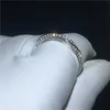 Anel solitário anel infinito 925 prata esterlina micro pave AAAAA zircônia cúbica noivado aliança de casamento anéis para mulheres joias de festa 230626