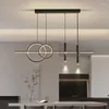 Lampy wiszące nowoczesne jadalnię LED Island Sypialnia Foyer Home Appliance Lustres para sala de jantar czarne złoto