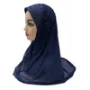 Hijabs Double Layer Mesh Beads Hijab Turban Muslim Women Instant Scarf Amira Veil Fashion Hat Islamic Shawls Wrap Pull On Cap 230626