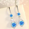 Dangle Earrings Korean Version Water Droplets Hook Brilliant Cubic Zirconia Style Crystal For Women Jewelry