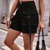 Shorts pour femmes Salopette en jean Poche décontractée Taille élastique Femmes Booty Womens