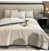 Bedding sets Ice Silk Cool Quilt High Grade Air Conditioner Satin Summer Gauze Single Thin Quilts Lace Blanket 230626