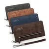 Luxury Brand Mini Wallet Korean Version Men's Long with Leather Zip-per Fashionable and Casual Handbag Large Capacity Multi Card Mobile Phone Bag