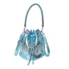 Borsa con coulisse 2023 Fashion Texture per donna Nuova borsa a tracolla Borse Design Bright Face Bucket Bag per borse da donna pu