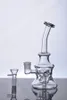 Klein Recycler Dab Rigs Glass Water Bogs Heady Glass Bong Smoke Glass Pipe with14mmボウル