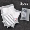Förvaringspåsar 5st Frosted Clear Plastic Package Tyg TREAS PAG Custom Waterproof Zipper Lock Self Seal Matte Portable