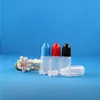 100 Set 8ml (1/4 oz) Flaconi contagocce in plastica Punte per tappi a prova di BAMBINO PE LDPE E Vapor Cig Liquid 8 ml Fkbmq