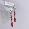 Dangle Oorbellen 2023 Rode Waterdruppels Lange Druppel Oorbel Voor Vrouwen Meisje Huwelijksverjaardag Sieraden Lady Verjaardagscadeau