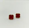 Classiques Boucles D'oreilles Designer Van Clover Stud Boucle D'oreille Fleur Charme Femmes Oreille Clip Bijoux Womam